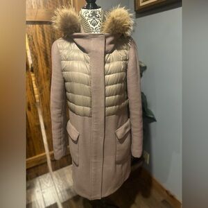 BCBG Winter parka in taupe, size M